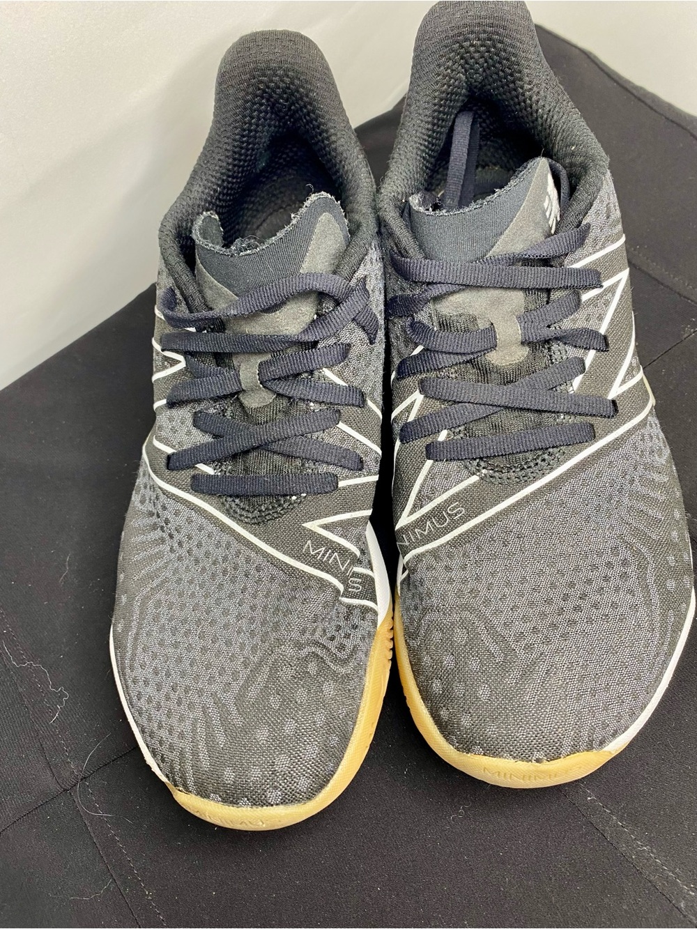 New Balance Minimus TR Shoes Mens 7 Black Training Sneakers Gum Bottom MXMTRLK1